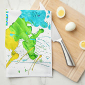 Rainbow Modern Strip LGBT Geschirrtuch (Viertel Falte)