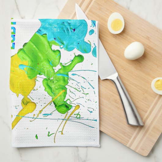 Rainbow Modern Strip LGBT Geschirrtuch (Viertel Falte)