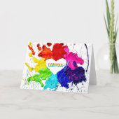 Rainbow Modern Strip LGBT Karte (Vorderseite)