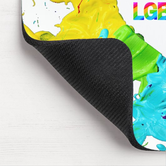 Rainbow Modern Strip LGBT Mousepad (Ecke)
