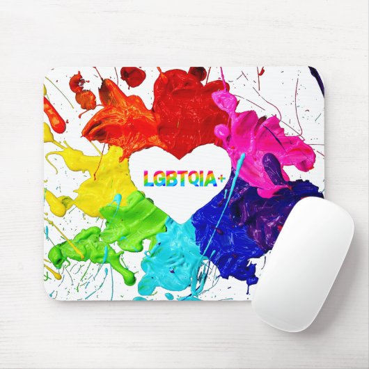 Rainbow Modern Strip LGBT Mousepad (Mit Mouse)