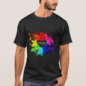 Rainbow Modern Strip LGBT T-Shirt (Vorderseite)