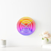 Rainbow Moderne Abstrakte Kunst Runde Wanduhr (Zuhause)