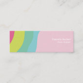 Rainbow Moderne, farbenfrohe rosa Custom Business  Mini Visitenkarte (Vorderseite)