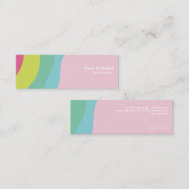 Rainbow Moderne, farbenfrohe rosa Custom Business  Mini Visitenkarte