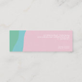 Rainbow Moderne, farbenfrohe rosa Custom Business  Mini Visitenkarte (Rückseite)