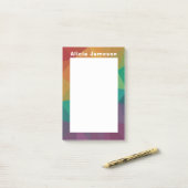 Rainbow Moderne personalisierte Post Post-it Klebezettel (Auf Schreibtisch)