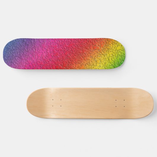 Rainbow Molten Glass Splash Effekt Skateboard (Horizontal)