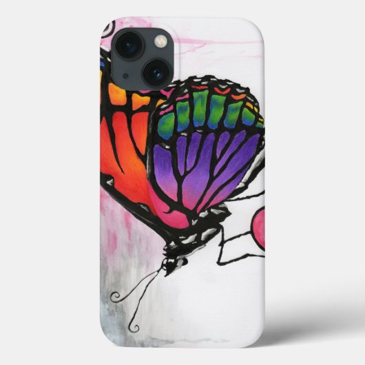 Rainbow Monarch Butterfly Fantasy Art iPad Case (Rückseite)