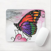 Rainbow Monarch Butterfly Farbenfrohe Fantasie Kun Mousepad (Mit Mouse)