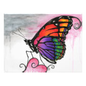 Rainbow Monarch Butterfly Original Fantasy Art Fotodruck (Vorne)