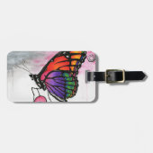 Rainbow Monarch Butterfly Original Fantasy Art Gepäckanhänger (Vorderseite horizontal)