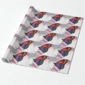 Rainbow Monarch Butterfly Original Fantasy Art Geschenkpapier (Ungerollt)