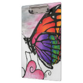 Rainbow Monarch Butterfly Original Fantasy Art Klemmbrett (Links)