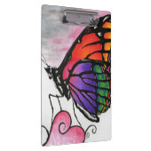 Rainbow Monarch Butterfly Original Fantasy Art Klemmbrett (Rechts)