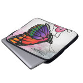 Rainbow Monarch Butterfly Original Fantasy Art Laptopschutzhülle (Vorne Knopf)