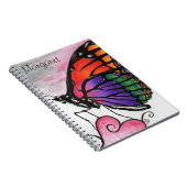 Rainbow Monarch Butterfly Original Fantasy Art Notizblock (Rechte Seite)