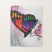 Rainbow Monarch Butterfly Original Fantasy Art Puzzle (Vertikal)