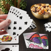 Rainbow Monarch Butterfly Original Fantasy Art Spielkarten (In Situ)