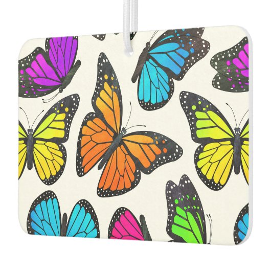 Rainbow Monarch Butterfly Pattern Autolufterfrischer (Links)
