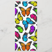 Rainbow Monarch Butterfly Slide Dinner Menü Menükarte (Rückseite)