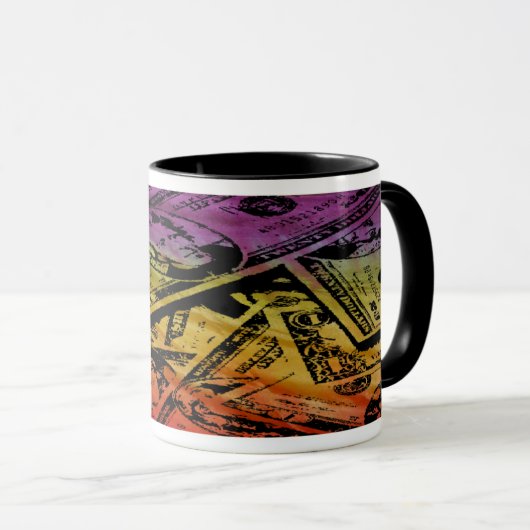 Rainbow Money Tasse (VorderseiteRechts)