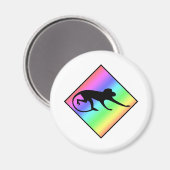 Rainbow Monkey Crossing Magnet (Vorderseite/Rückseite)