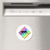 Rainbow Monkey Crossing Magnet (In Situ (Geschirrspüler))
