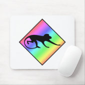 Rainbow Monkey Crossing Mousepad (Mit Mouse)