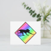Rainbow Monkey Crossing Postkarte (Stehend Vorderseite)