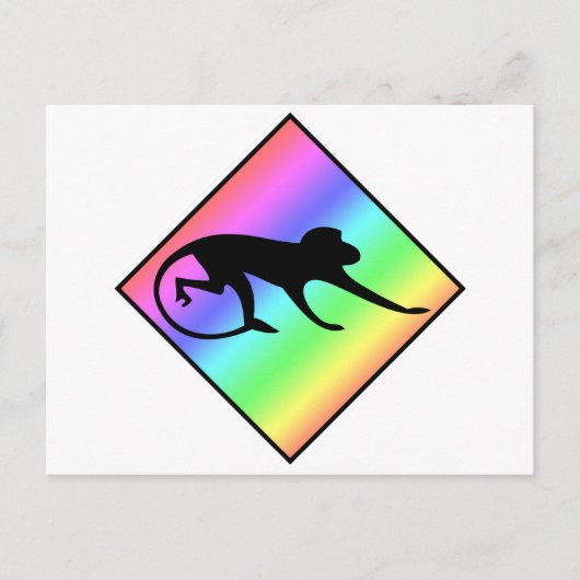 Rainbow Monkey Crossing Postkarte (Vorderseite)