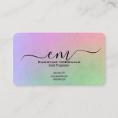 Rainbow Monogram Business Cards - Elegant Visitenkarte (Vorderseite)