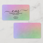 Rainbow Monogram Business Cards - Elegant Visitenkarte (Vorne/Hinten)