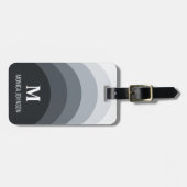 Rainbow Monogram Individuelle Name Black Strip Gepäckanhänger (Vorderseite horizontal)