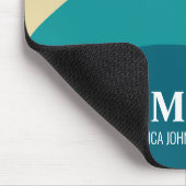 Rainbow Monogram Individuelle Name Retro Sunset St Mousepad (Ecke)