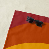 Rainbow Monogram Individuelle Name Retro Sunset St Strandtuch (Beispiel)