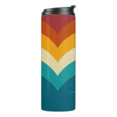 Rainbow Monogram Individuelle Name Retro Sunset St Thermosbecher (Nach links gedreht)