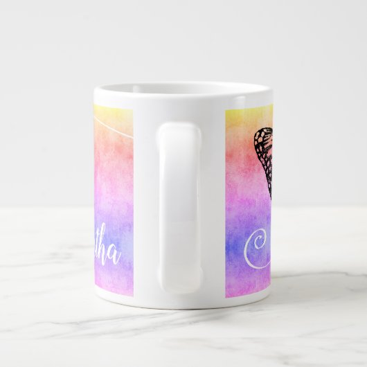 Rainbow Monogram Jumbo-Tasse (Rückseite)