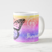 Rainbow Monogram Jumbo-Tasse (Vorderseite Rechts)