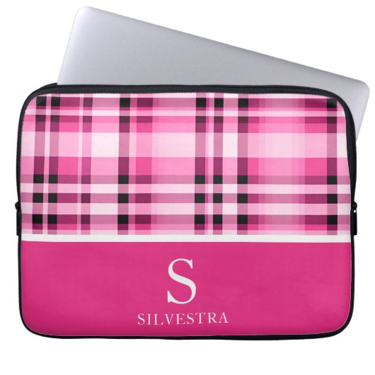 Rainbow Monogram Laptopschutzhülle (Vorderseite)