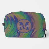 Rainbow Monogram Paint Style Dopp Kit Waschbeutel (Vorderseite)