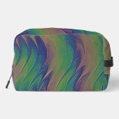 Rainbow Monogram Paint Style Dopp Kit Waschbeutel (Rückseite)