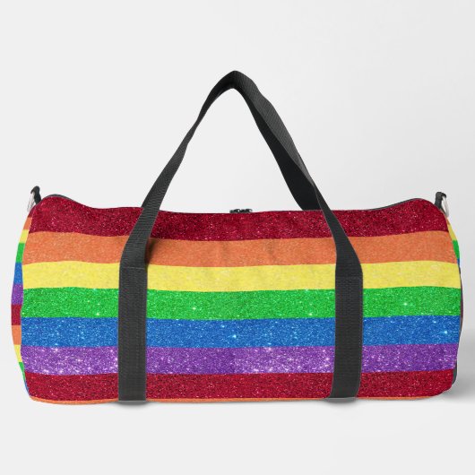 Rainbow Monogram Strip Large Duffel Bag Duffle Bag (Vorderseite)