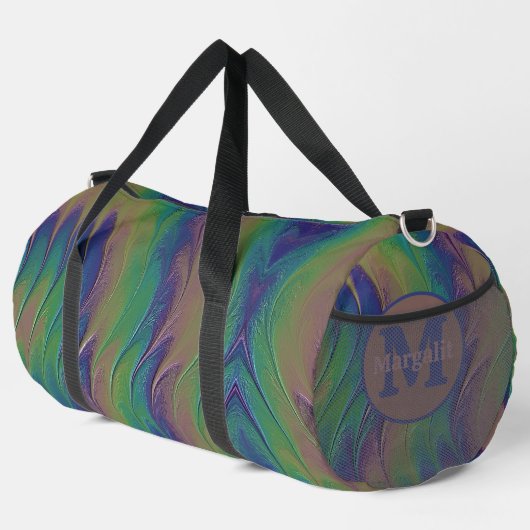 Rainbow Monogram Strip Large Duffel Bag Duffle Bag (Rechte Ecke)