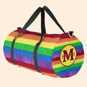 Rainbow Monogram Strip Large Duffel Bag Duffle Bag