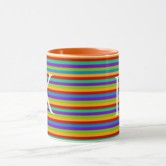 Rainbow Monogram Tasse (Zentrum)