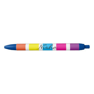 Rainbow Monogram Teacher Kids Kugelschreiber