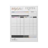 Rainbow Monthly Budget Plan of Income and Expenses Notizblock (Rotiert)