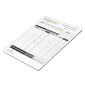 Rainbow Monthly Budget Plan of Income and Expenses Notizblock (angewinkelt)