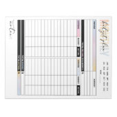 Rainbow Monthly Budget Plan of Income and Expenses Notizblock (Vorderseite)